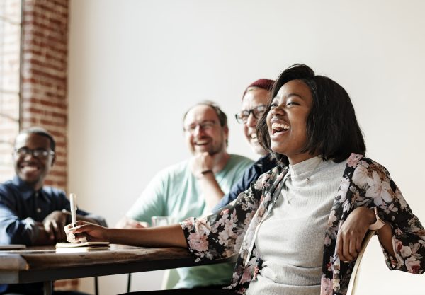 Cheerful people in a meeting